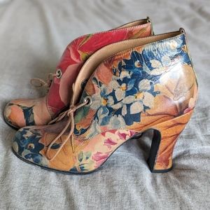 John fluevog floral booties